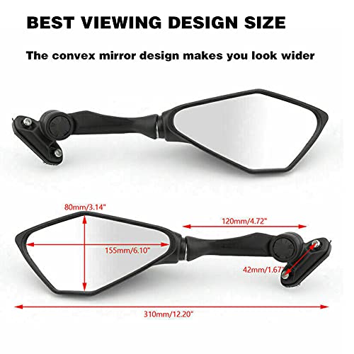 マミコ‼️ Mamiko Motorcycle Rear View Mirrors Compatible with Kawasaki